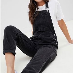 Black Denim Overalls